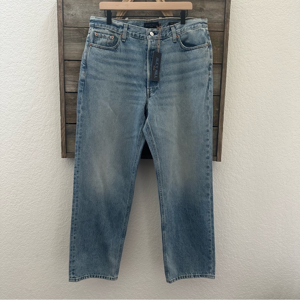 Alex Mill Bev relaxed Jean in vintage light indigo‎ 100%. Cotton size 32 NWT